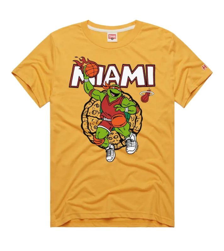 Homage Miami HEAT Yellow TMNT Tee sold by Miami Heat Store