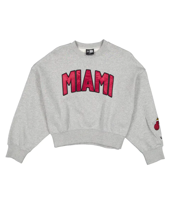New Era Miami HEAT Women's Boxy Crewneck sold by Miami Heat Store