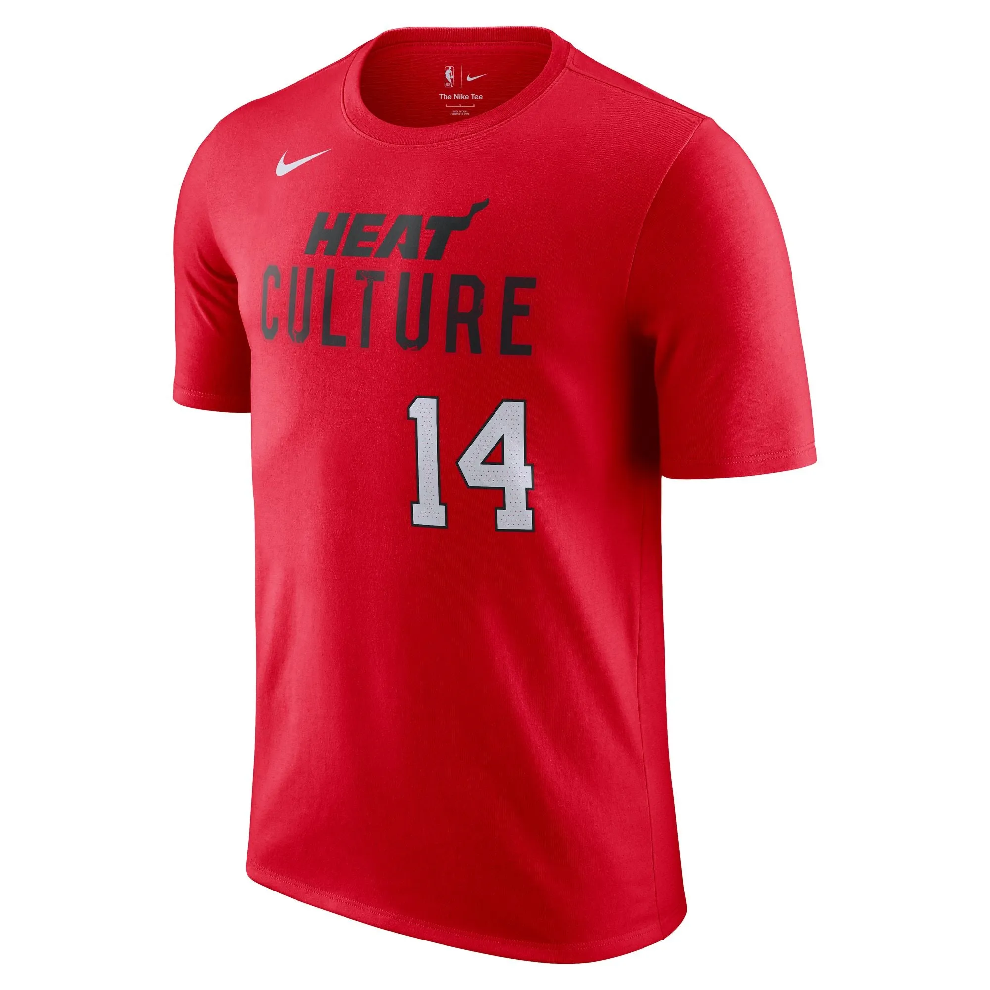 Tyler Herro Nike HEAT Culture: Blood Red Name & Number Tee sold by Miami Heat Store