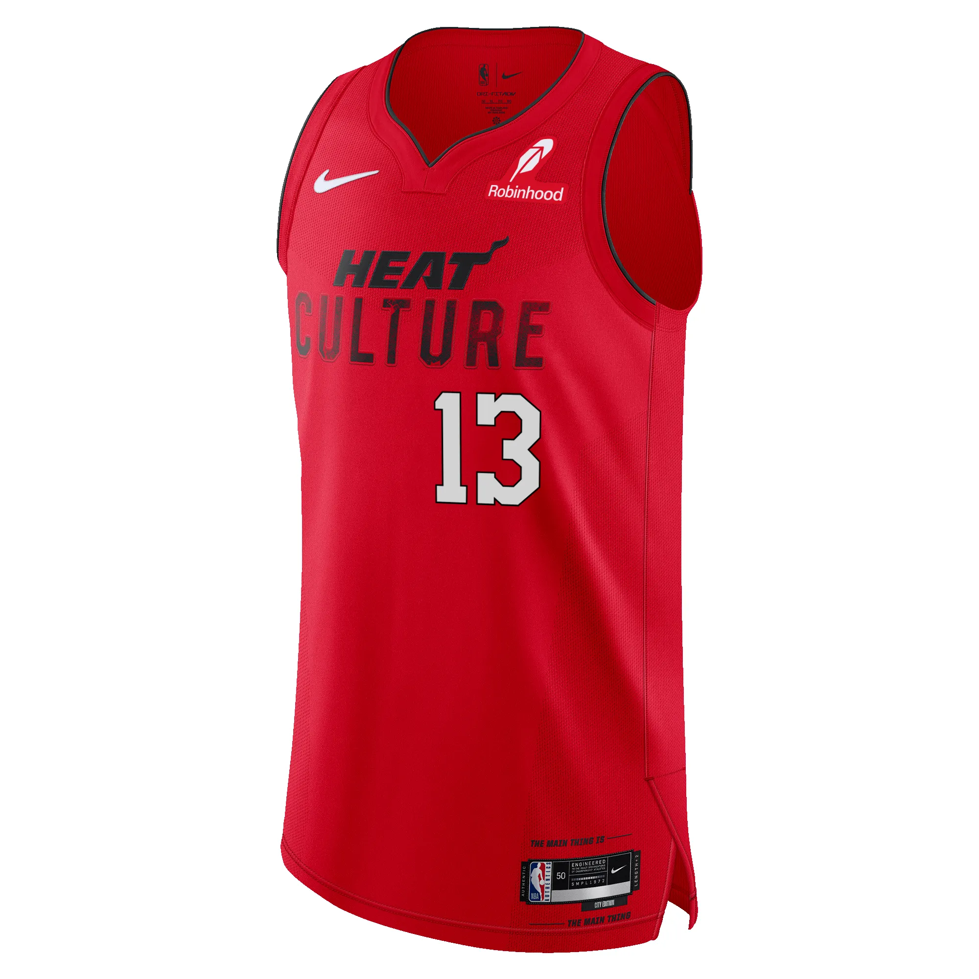Bam Adebayo Nike HEAT Culture: Blood Red Authentic Jersey sold by Miami Heat Store