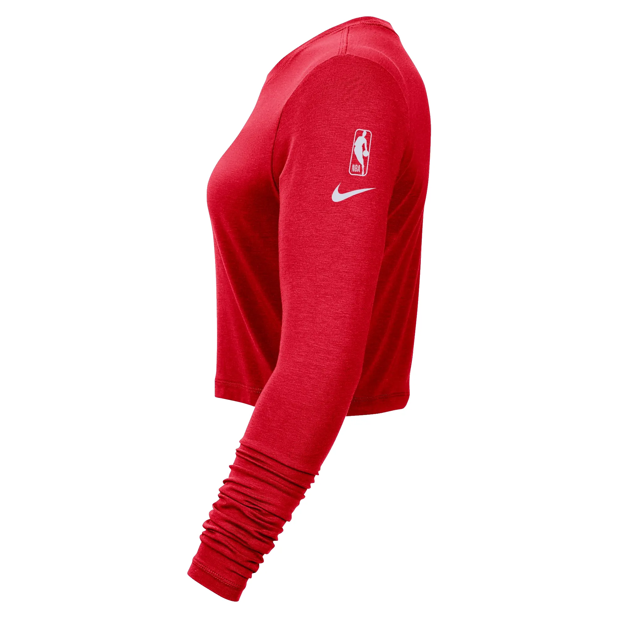 Nike HEAT Culture: Blood Red Women's Cropped Long Sleeve Tee sold by Miami Heat Store product image thumbnail 3