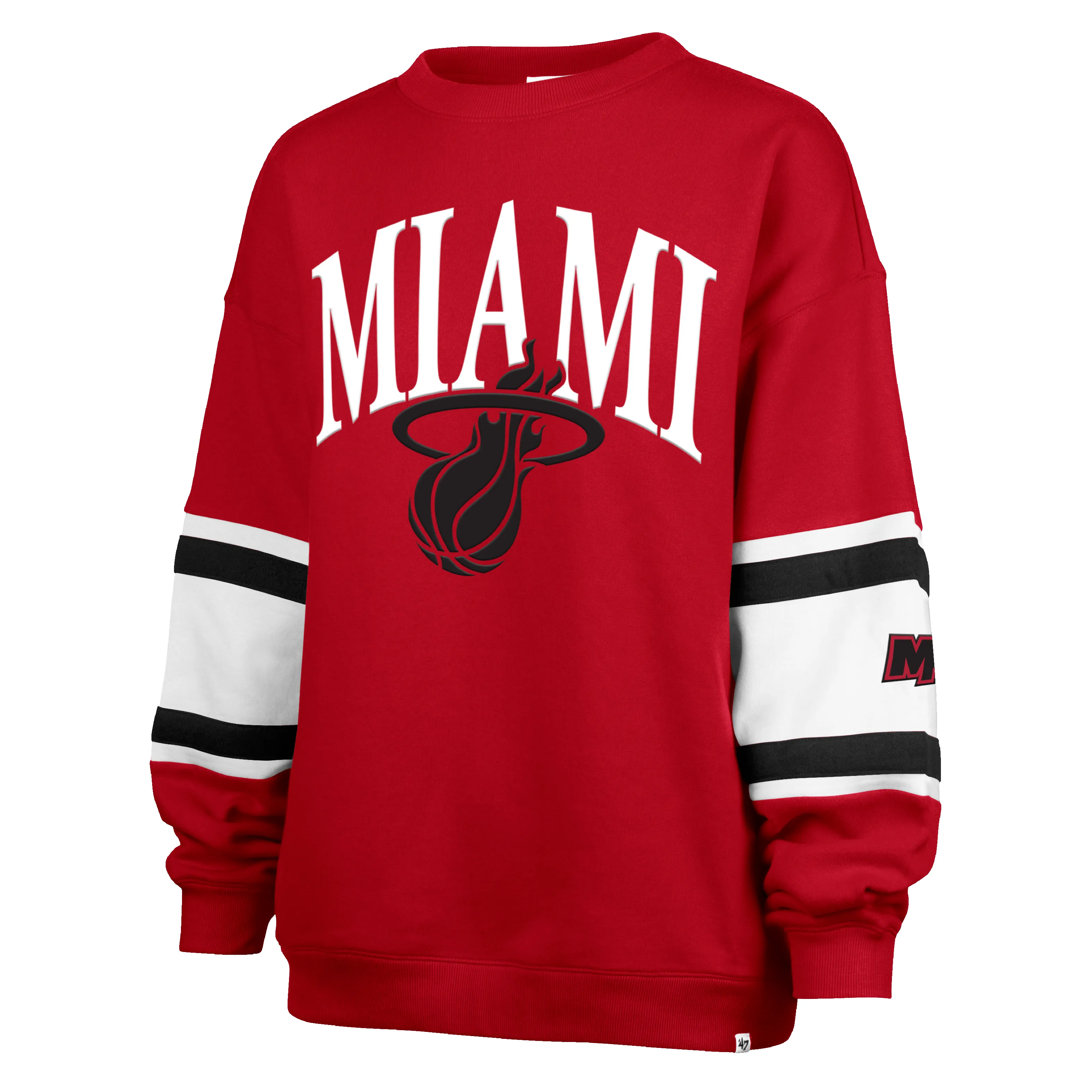 '47 Brand HEAT Culture: Blood Red Women's Crewneck sold by Miami Heat Store