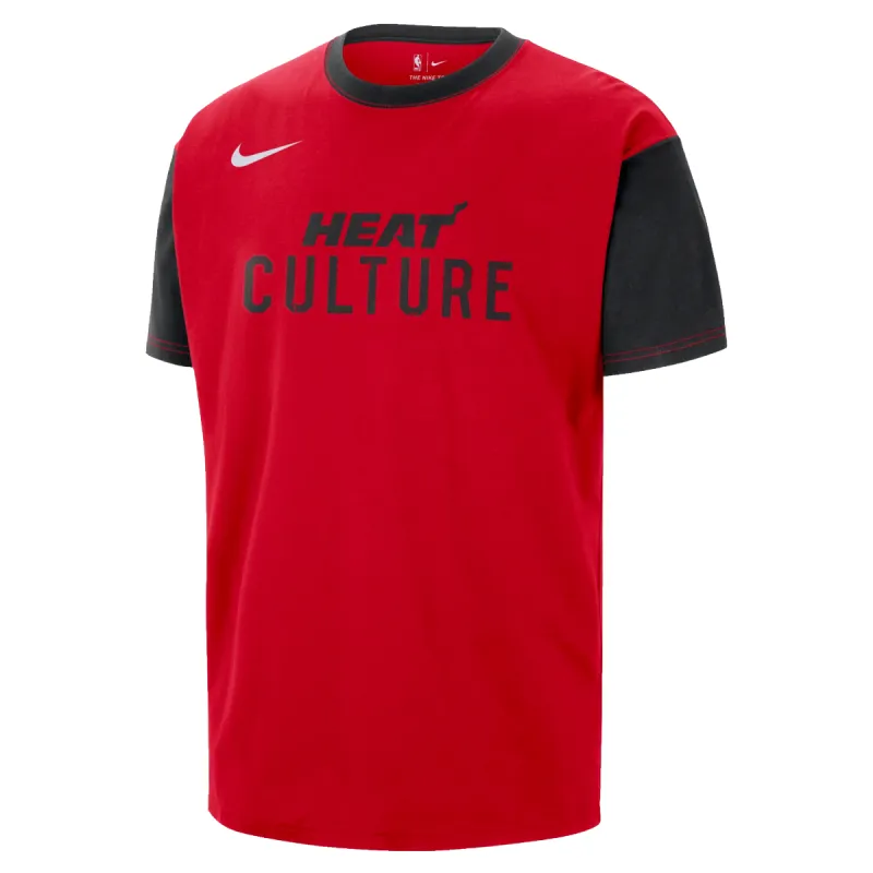 Nike HEAT Culture: Blood Red Colorblock Tee sold by Miami Heat Store