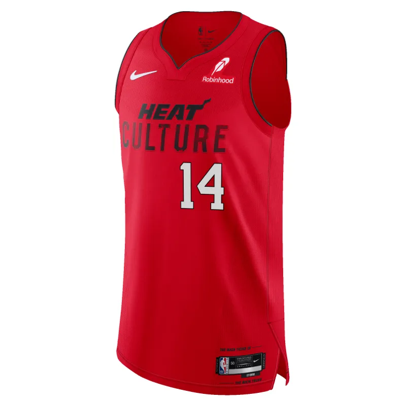 Tyler Herro Nike HEAT Culture: Blood Red Authentic Jersey sold by Miami Heat Store