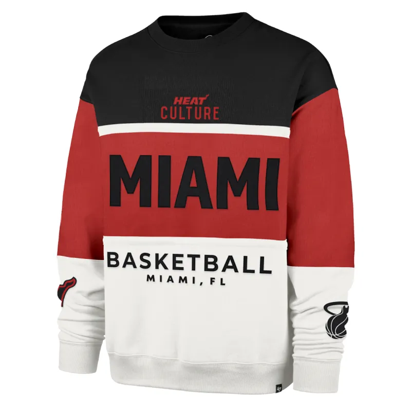 '47 Brand HEAT Culture Maximalist Crewneck Sweater sold by Miami Heat Store