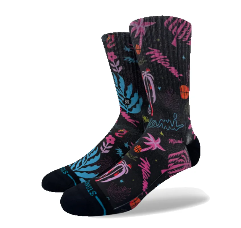 Court Culture Vice Floral Crew Socks sold by Miami Heat Store