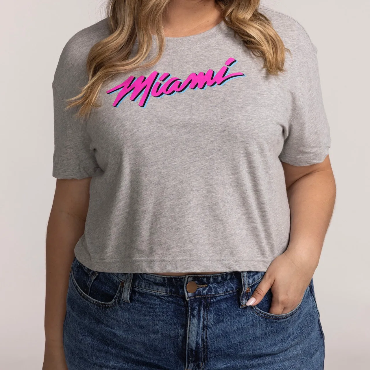 Nike Miami HEAT Original Vice Women's Cropped Tee sold by Miami Heat Store product image thumbnail 2