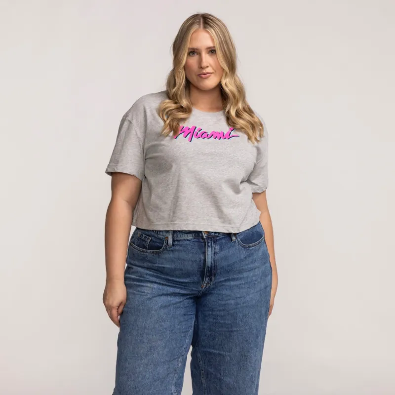 Nike Miami HEAT Original Vice Women's Cropped Tee sold by Miami Heat Store