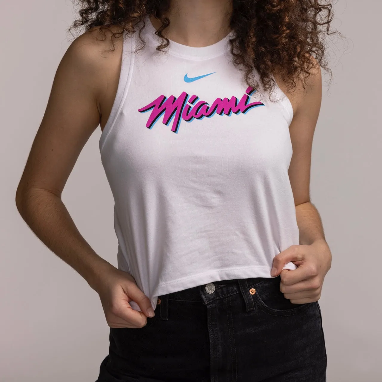Nike Miami HEAT Original Vice Women's Cropped Tank Top sold by Miami Heat Store product image thumbnail 2