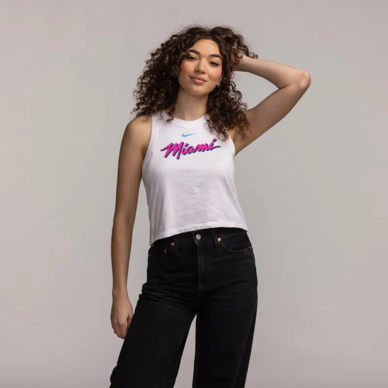 Nike Miami HEAT Original Vice Women's Cropped Tank Top sold by Miami Heat Store