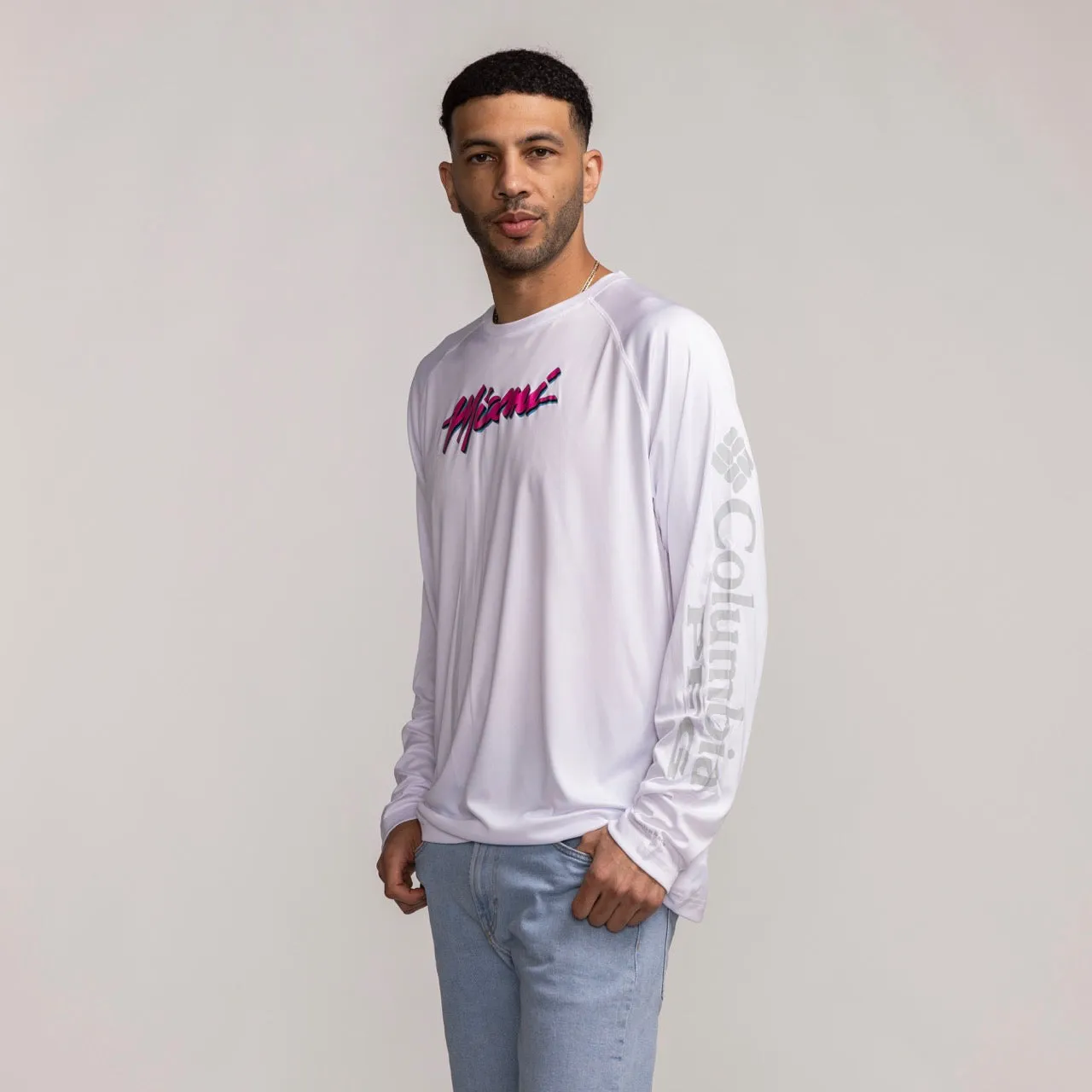 Columbia Miami HEAT Original Vice Wordmark Long Sleeve sold by Miami Heat Store