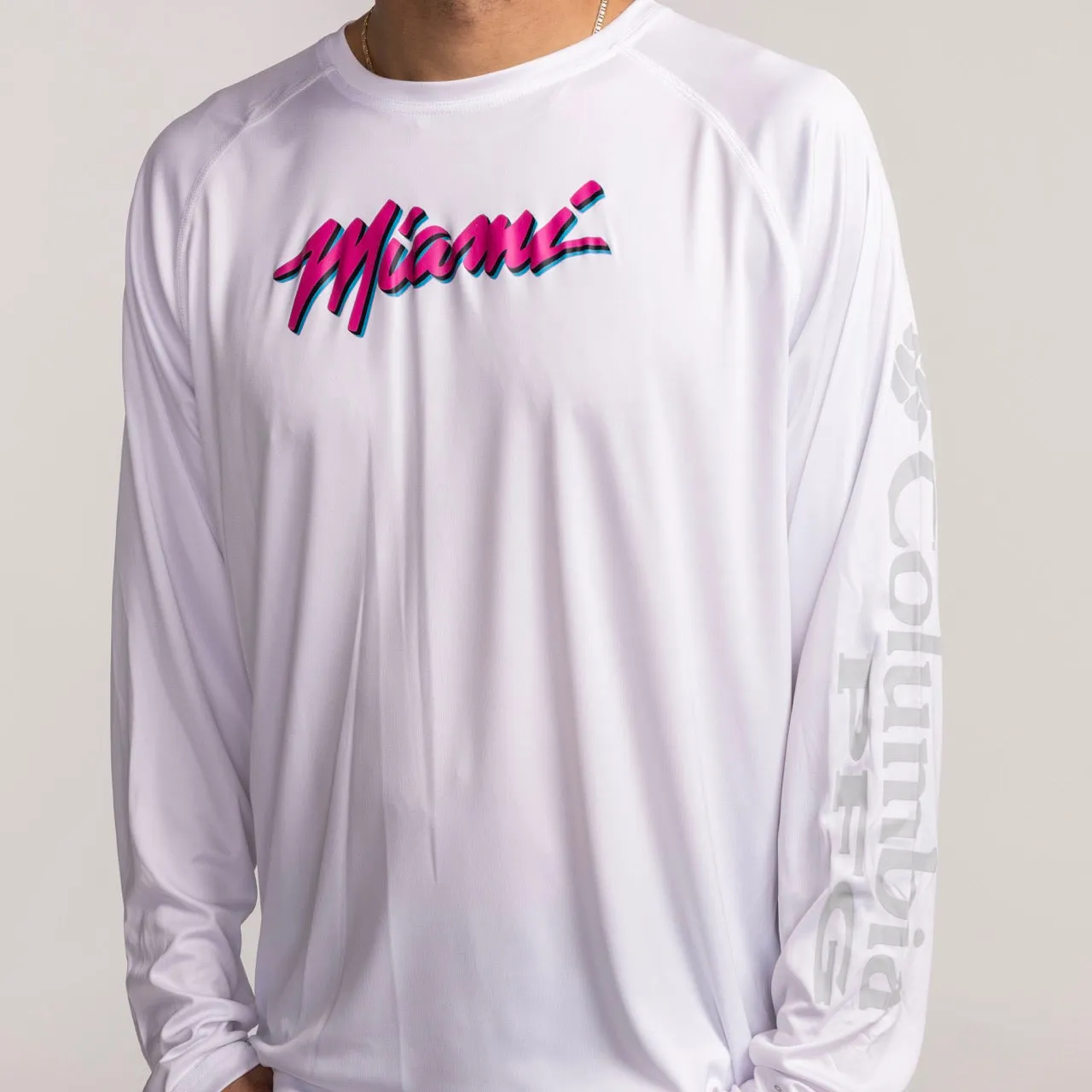 Columbia Miami HEAT Original Vice Wordmark Long Sleeve sold by Miami Heat Store product image thumbnail 3