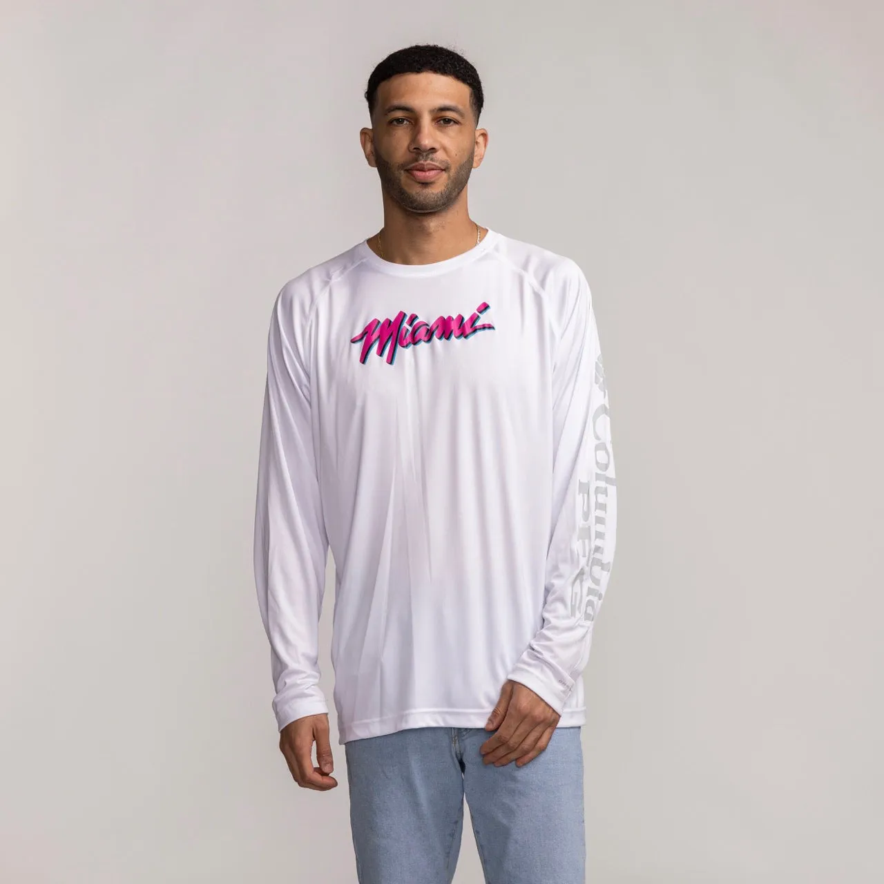 Columbia Miami HEAT Original Vice Wordmark Long Sleeve sold by Miami Heat Store product image thumbnail 4
