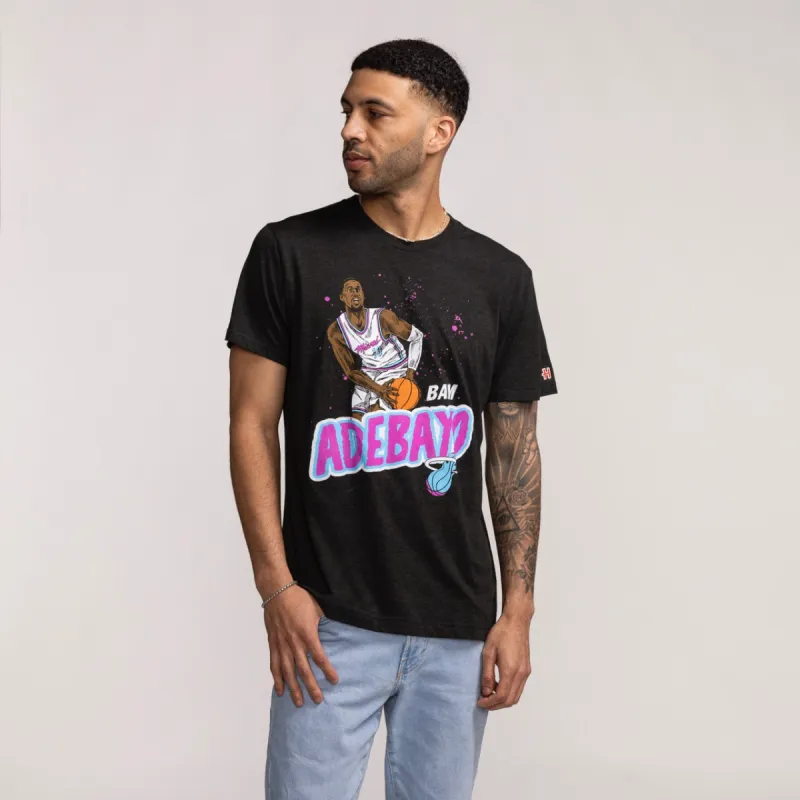 Bam Adebayo Homage Original Vice Shooting Stars Tee sold by Miami Heat Store