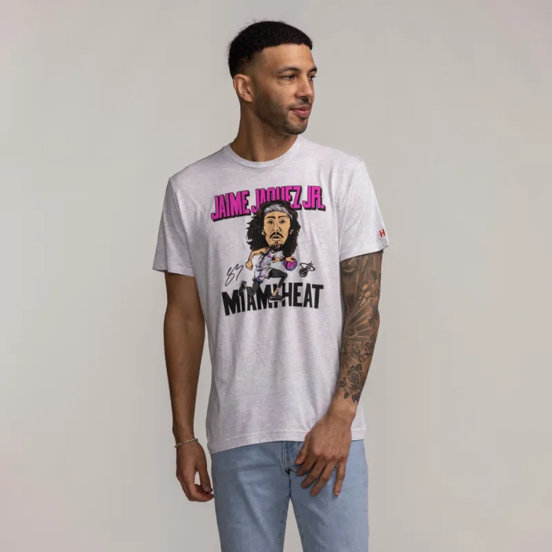 Jaime Jaquez Jr. Homage Original Vice Caricature Tee sold by Miami Heat Store