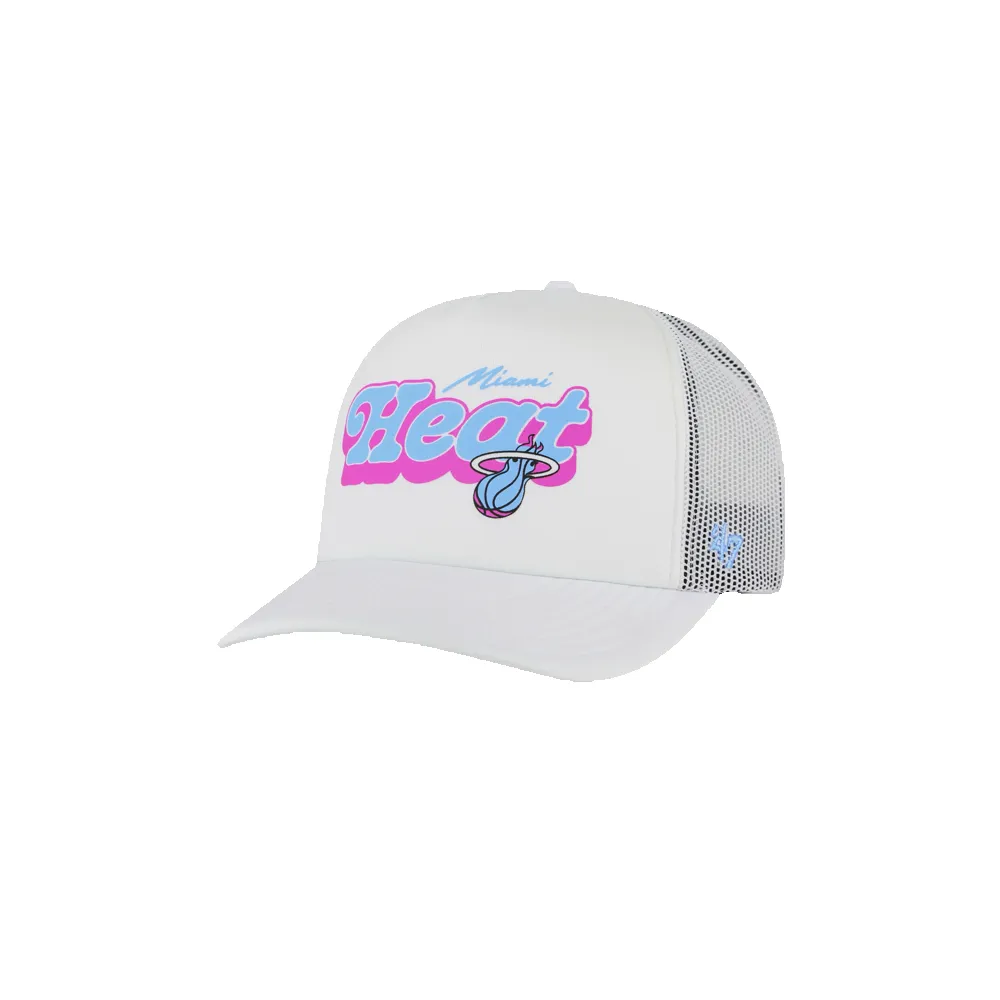 '47 Brand Miami HEAT Original Vice Vibes Trucker Snapback sold by Miami Heat Store