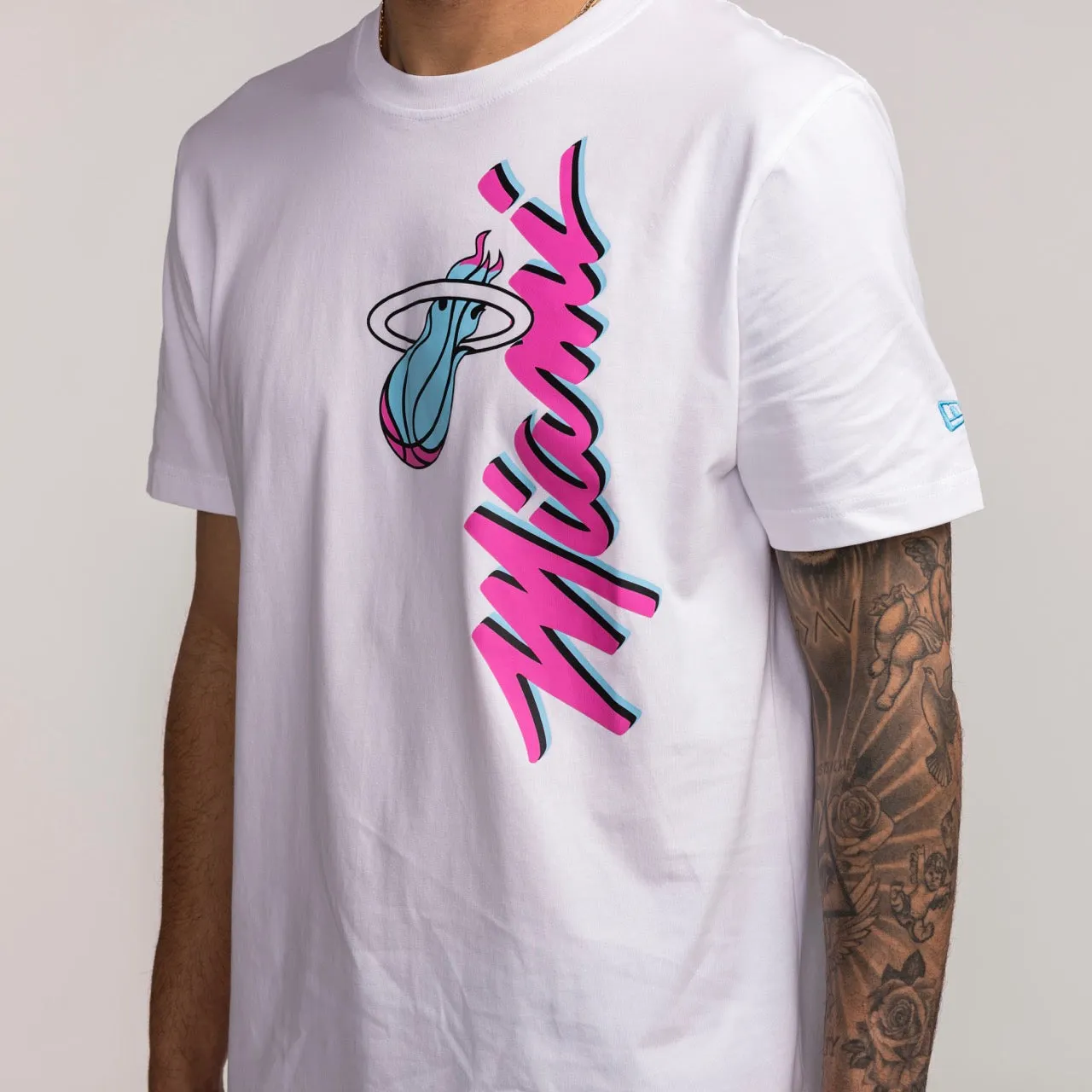 New Era Miami HEAT Original Vice Wordmark Tee sold by Miami Heat Store product image thumbnail 2
