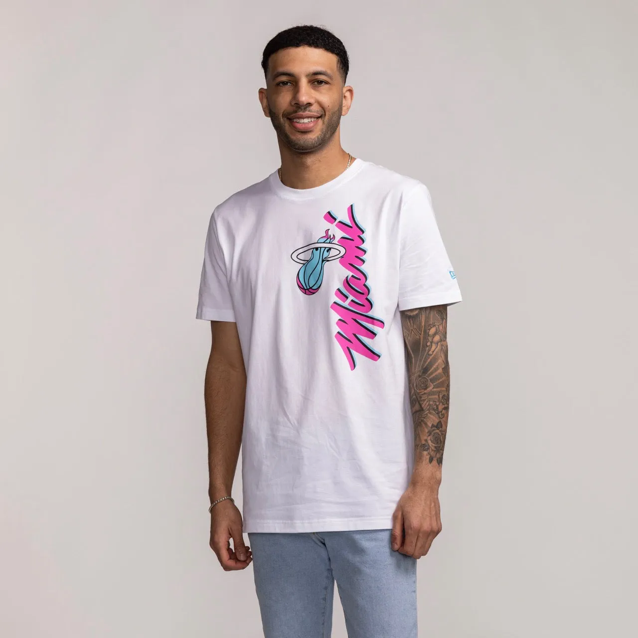 New Era Miami HEAT Original Vice Wordmark Tee sold by Miami Heat Store