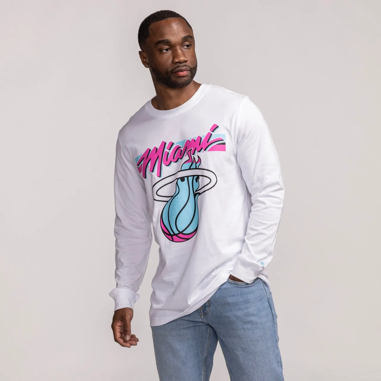 New Era Miami HEAT Original Vice Long Sleeve Tee sold by Miami Heat Store