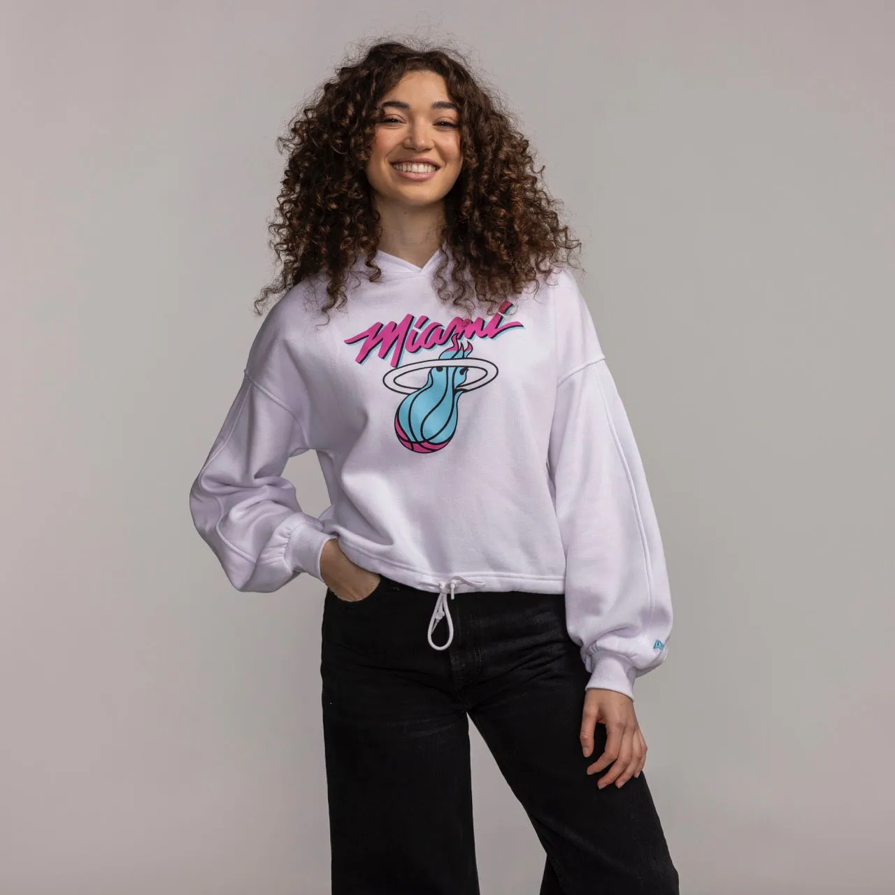 New Era Miami HEAT Original Vice Women's Cropped Hoodie sold by Miami Heat Store