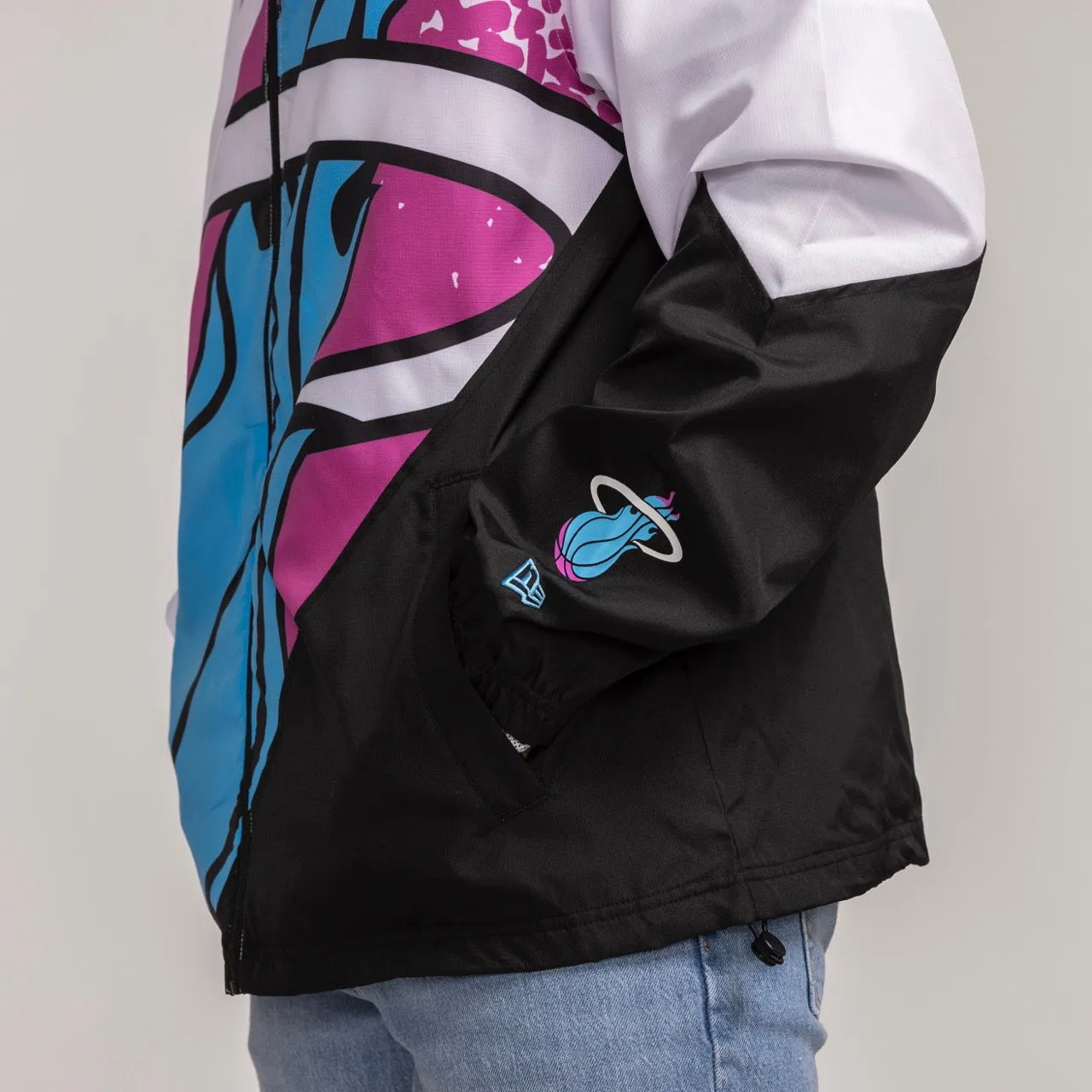 New Era Miami HEAT Original Vice Windbreaker Jacket sold by Miami Heat Store product image thumbnail 3