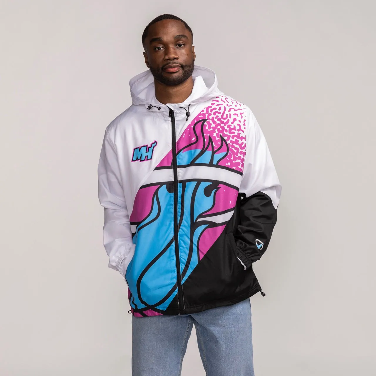 New Era Miami HEAT Original Vice Windbreaker Jacket sold by Miami Heat Store