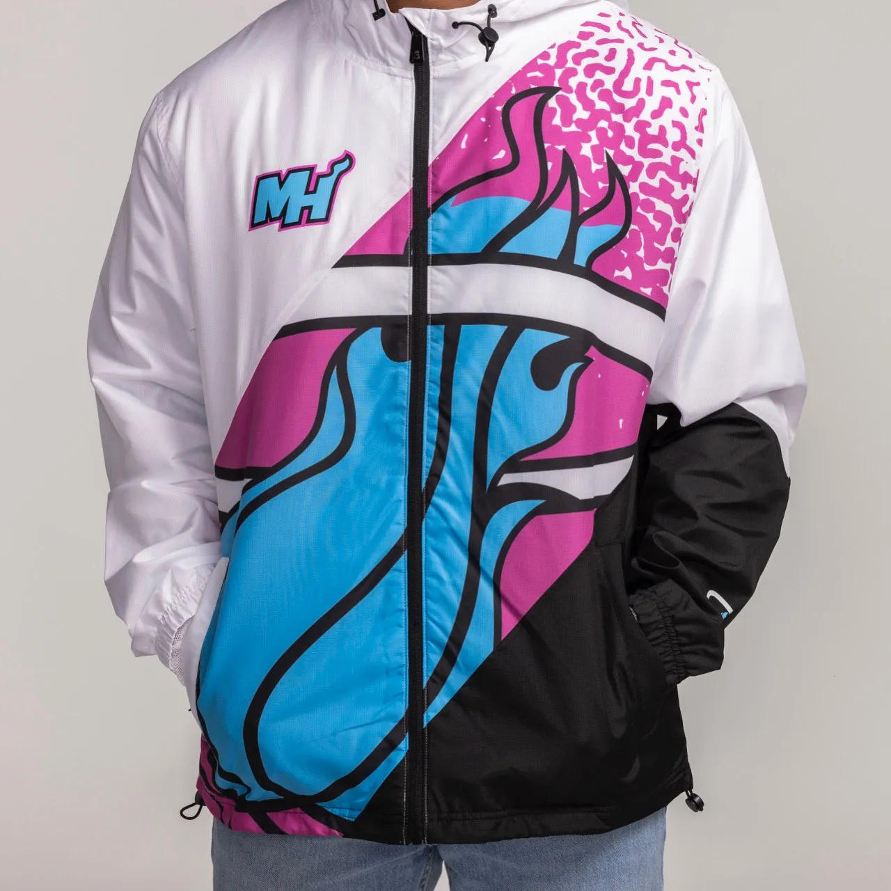 New Era Miami HEAT Original Vice Windbreaker Jacket sold by Miami Heat Store product image thumbnail 4