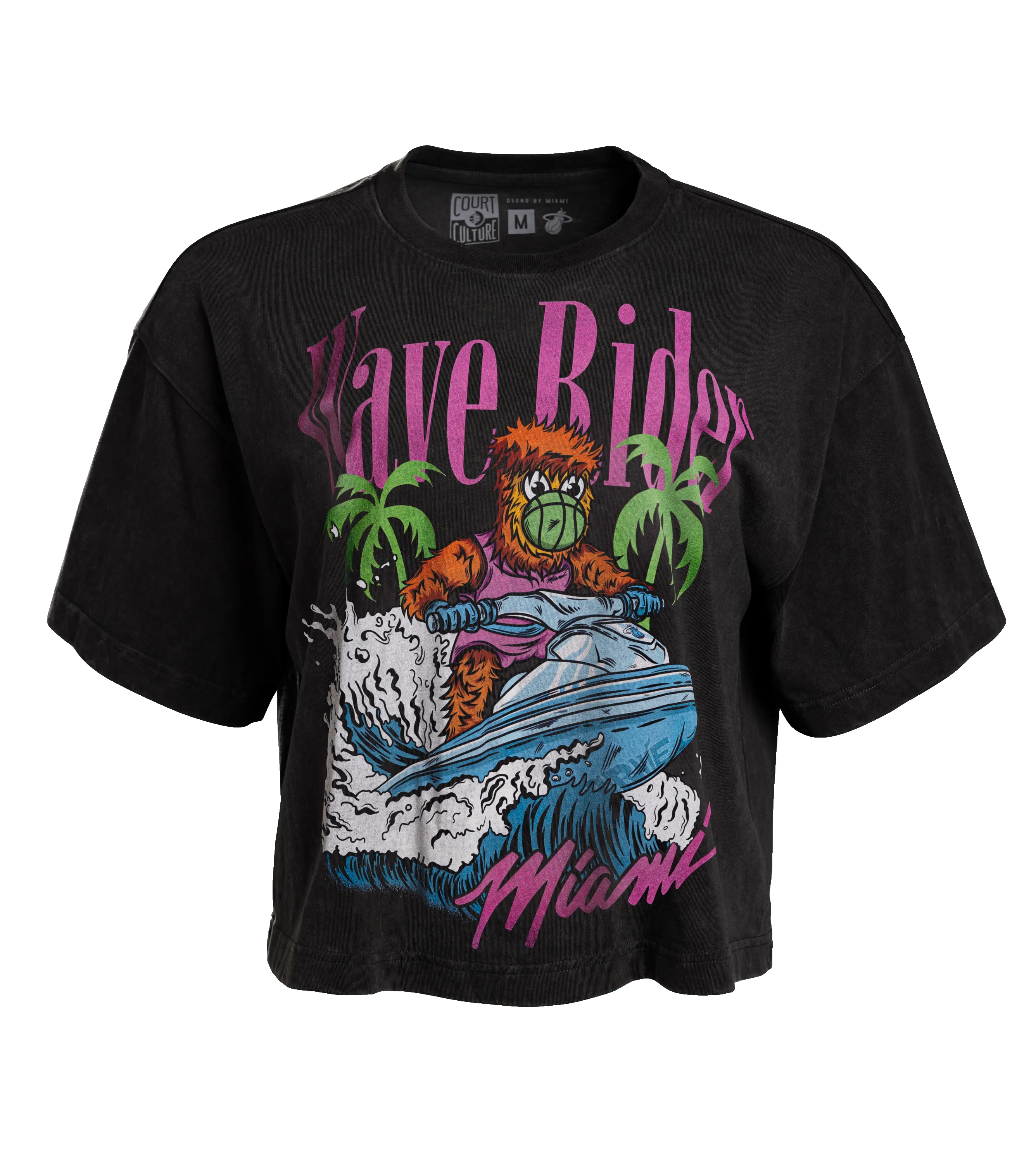 Court Culture Wave Rider Boxy Crop Tee sold by Miami Heat Store product image thumbnail 4