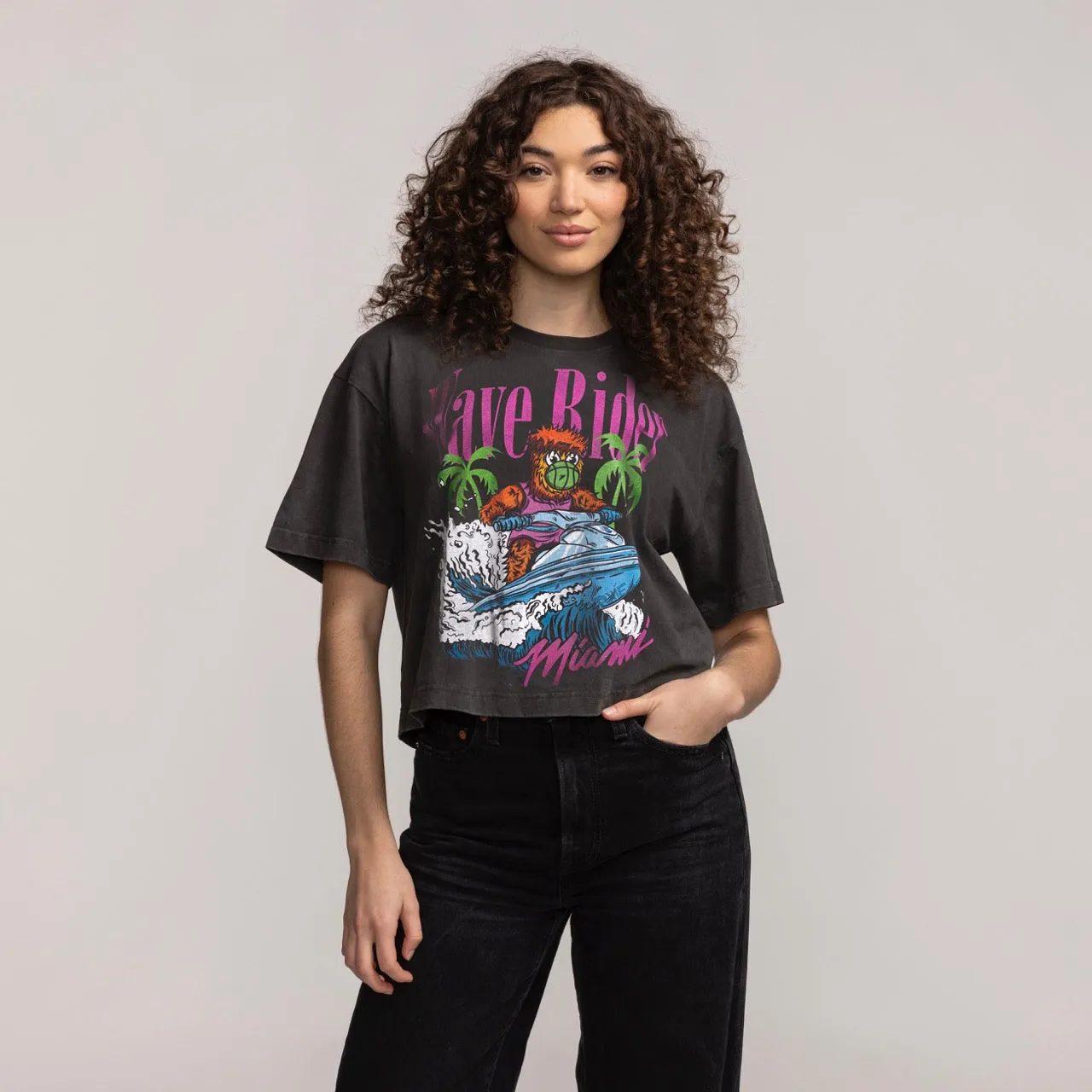 Court Culture Wave Rider Boxy Crop Tee sold by Miami Heat Store product image thumbnail 3