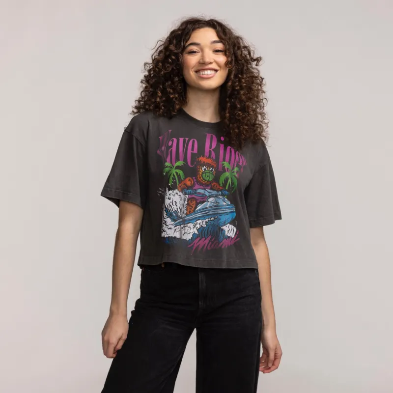 Court Culture Wave Rider Boxy Crop Tee sold by Miami Heat Store