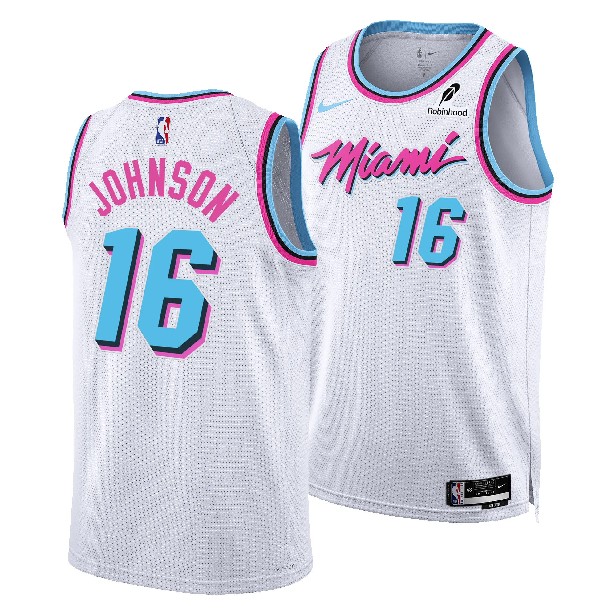 Keshad Johnson Nike Original Vice Swingman Jersey sold by Miami Heat Store product image thumbnail 3