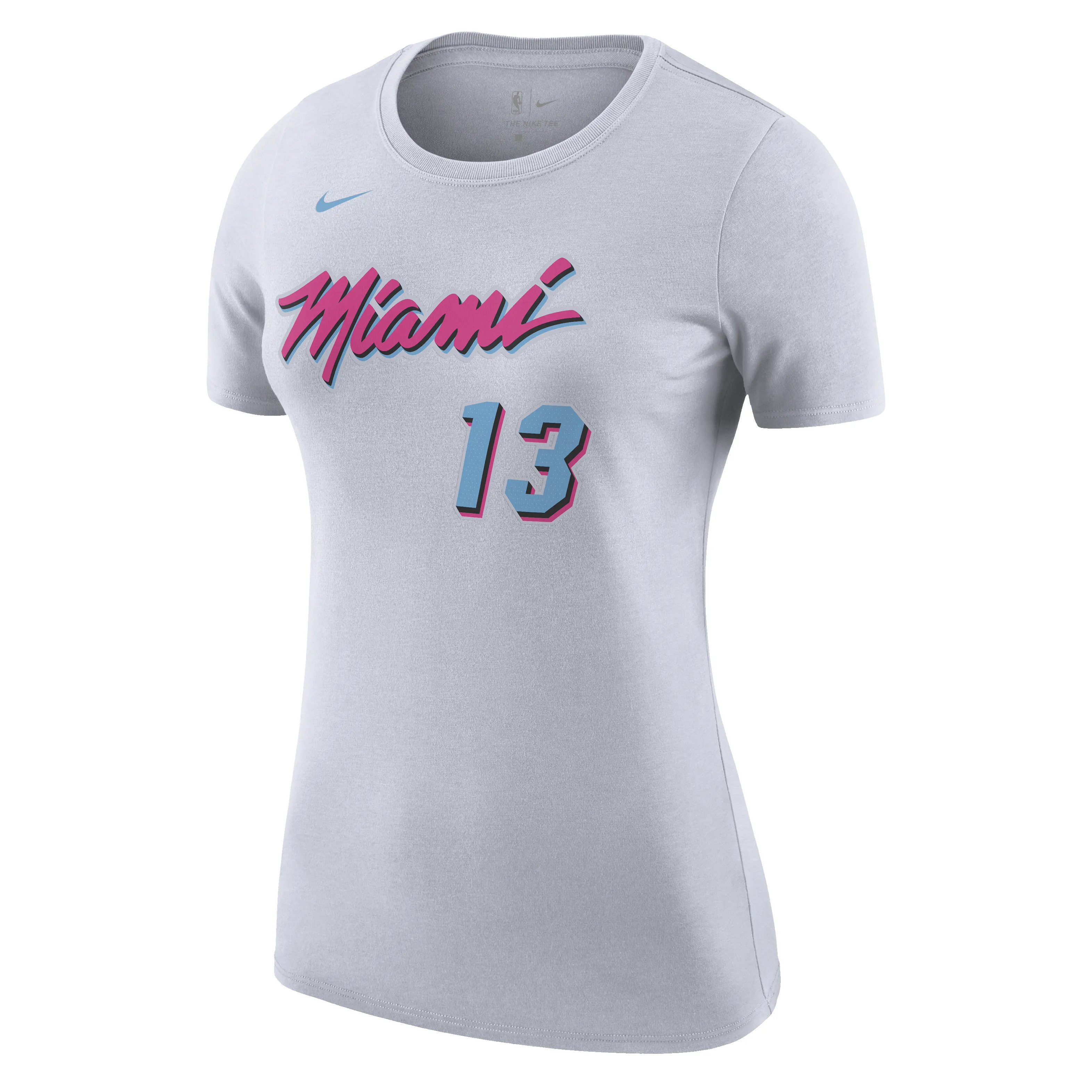 Bam Adebayo Nike Original Vice Name & Number Women's Tee sold by Miami Heat Store