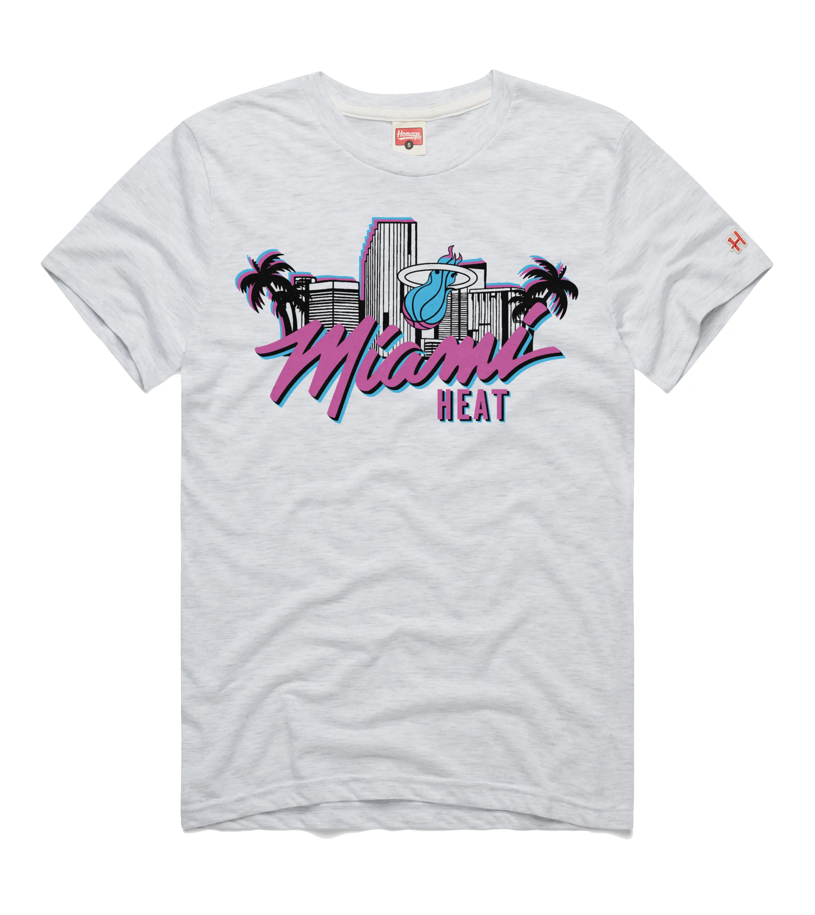 Homage Miami HEAT Original Vice Skyline Tee sold by Miami Heat Store product image thumbnail 4