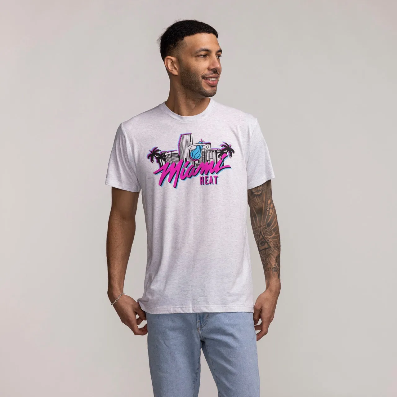Homage Miami HEAT Original Vice Skyline Tee sold by Miami Heat Store