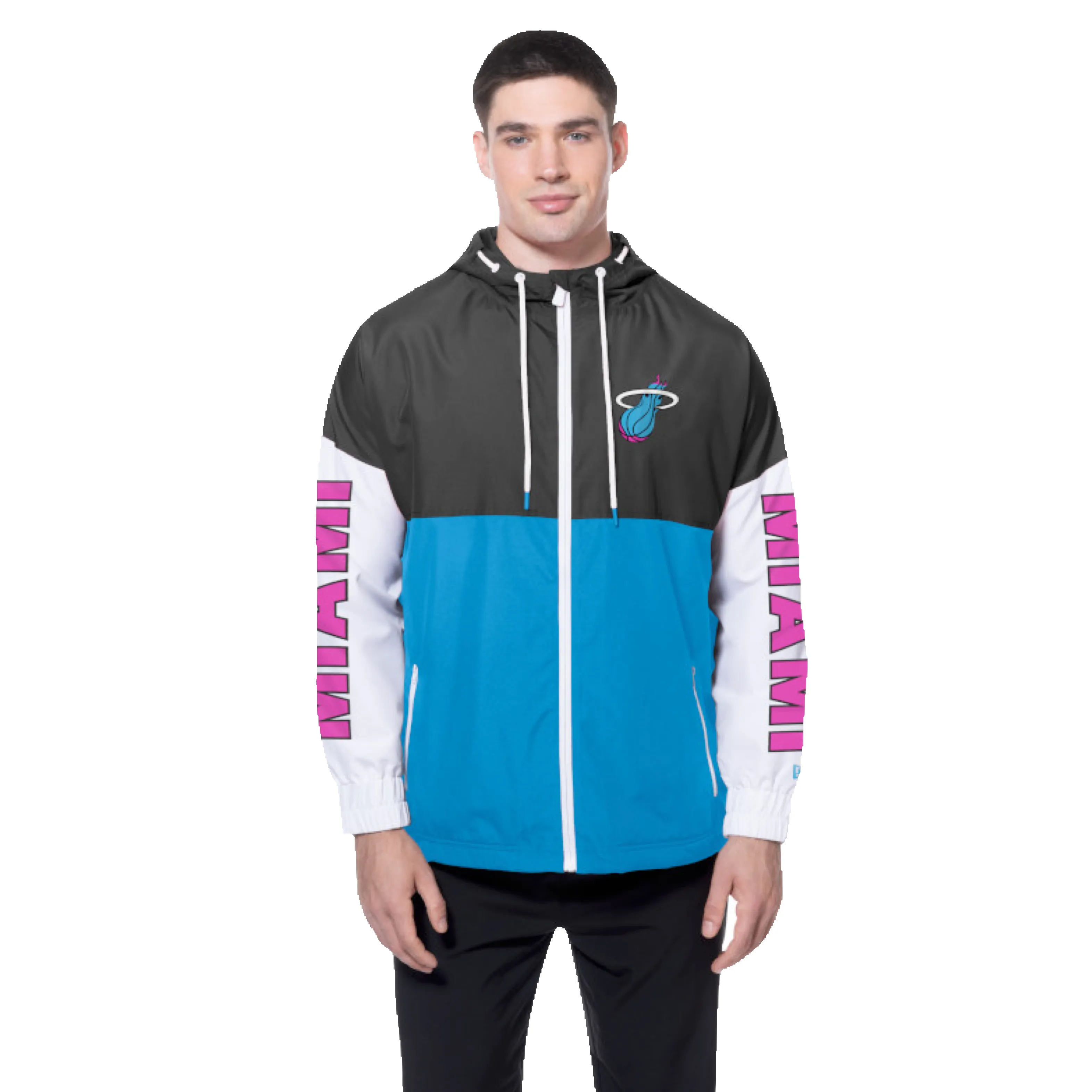 New Era Miami HEAT Original Vice Color Block Windbreaker sold by Miami Heat Store