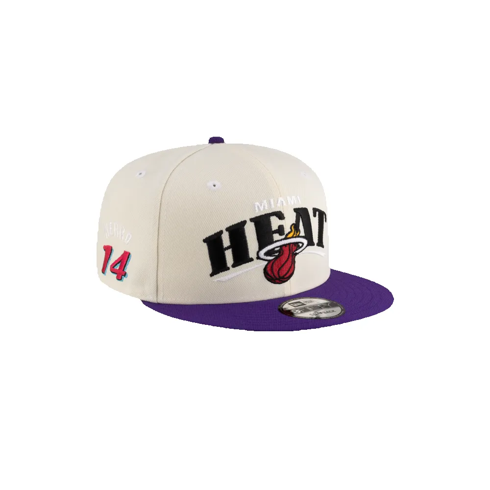Tyler Herro New Era Cream Purple Snapback sold by Miami Heat Store product image thumbnail 5