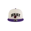 Tyler Herro New Era Cream Purple Snapback sold by Miami Heat Store