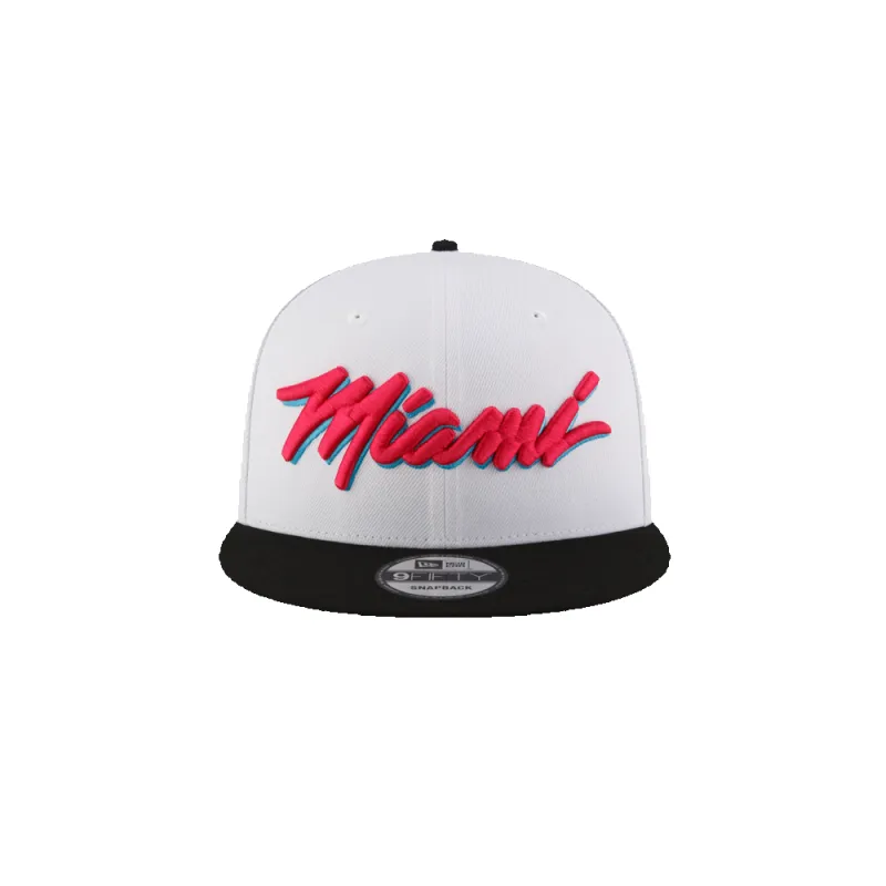 Tyler Herro New Era Original Vice Optic White Snapback sold by Miami Heat Store