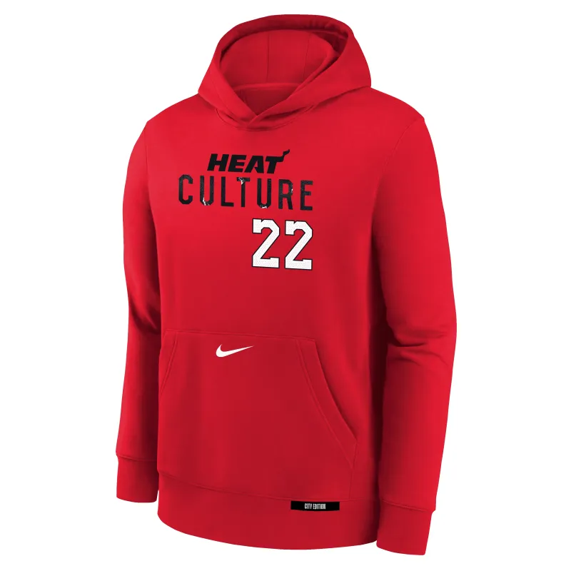Jimmy Butler Nike HEAT Culture: Blood Red Name & Number Youth Hoodie sold by Miami Heat Store