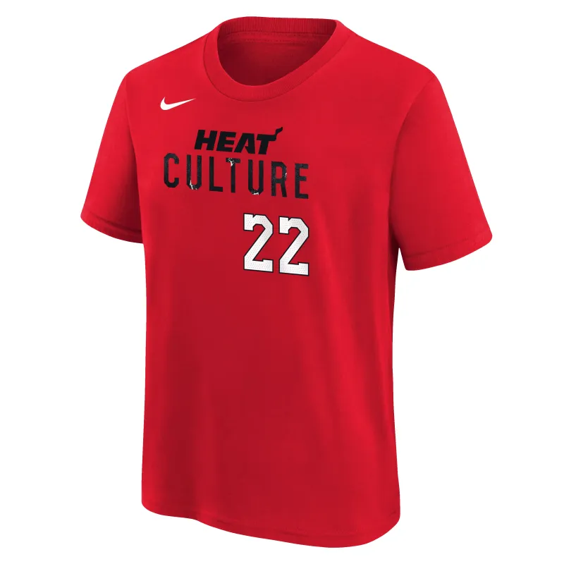 Jimmy Butler Nike HEAT Culture: Blood Red Name & Number Youth Tee sold by Miami Heat Store