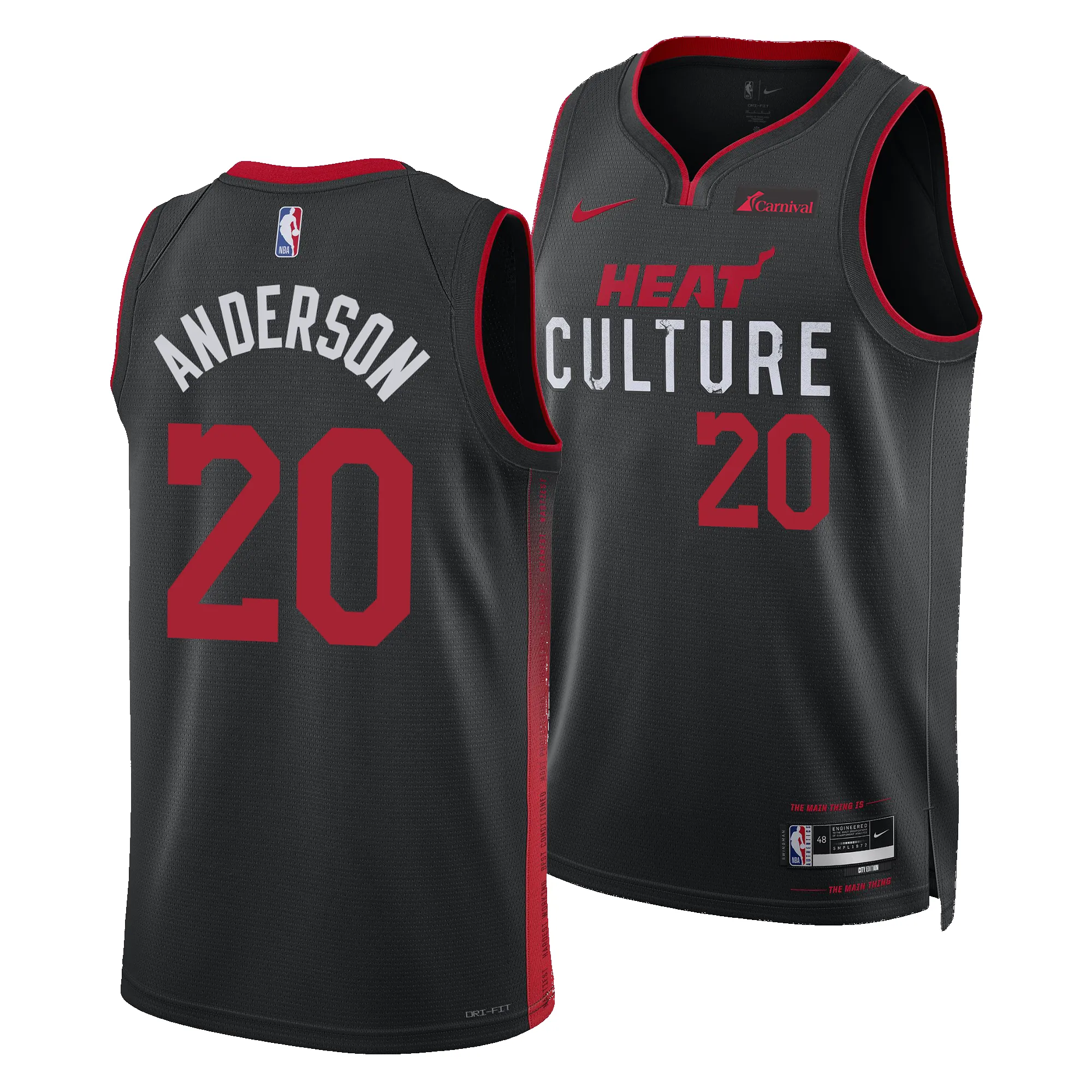 Kyle Anderson Nike HEAT Culture Youth Swingman Jersey sold by Miami Heat Store product image thumbnail 3