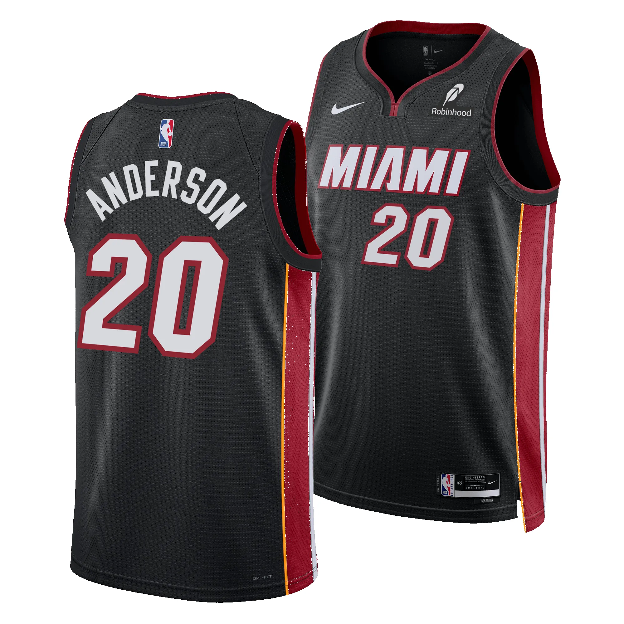 Kyle Anderson Nike Miami HEAT Icon Black Swingman Jersey sold by Miami Heat Store product image thumbnail 3