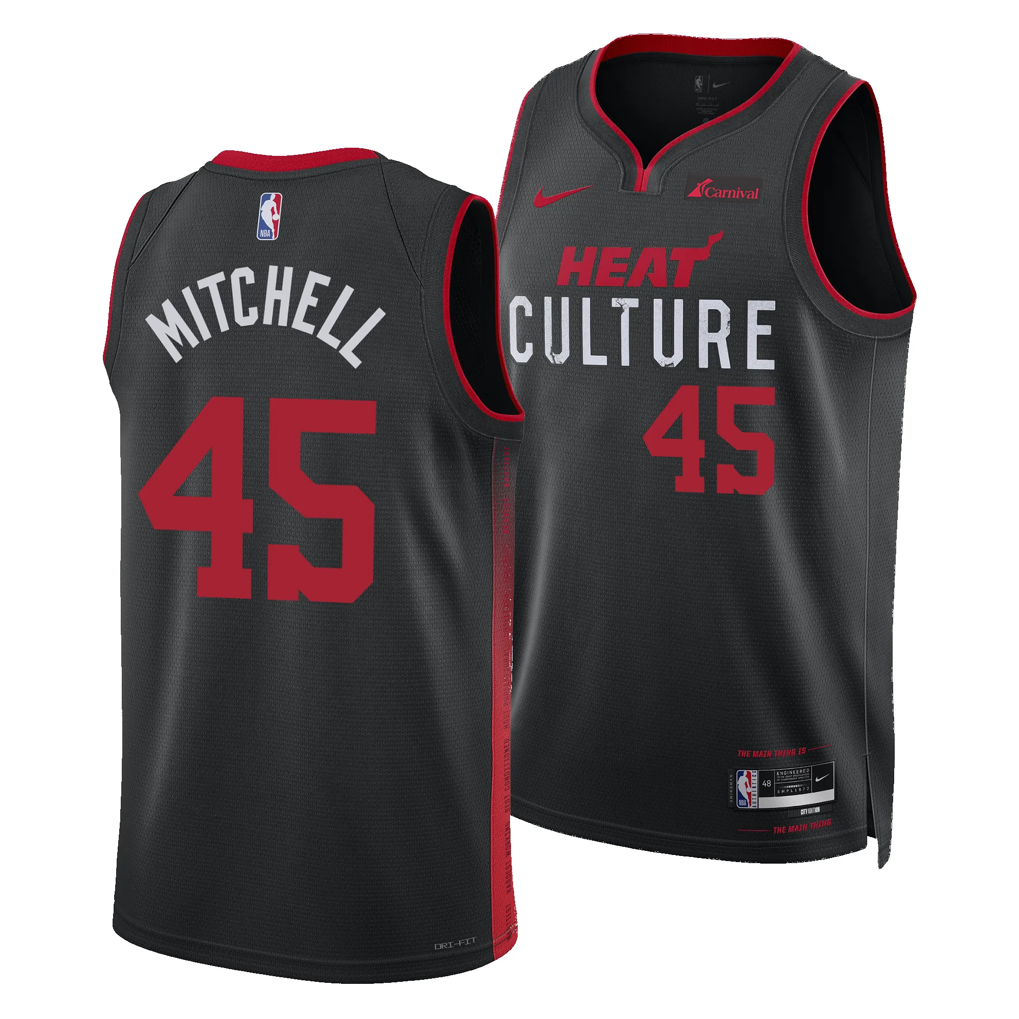 Davion Mitchell Nike HEAT Culture Youth Swingman Jersey sold by Miami Heat Store product image thumbnail 3