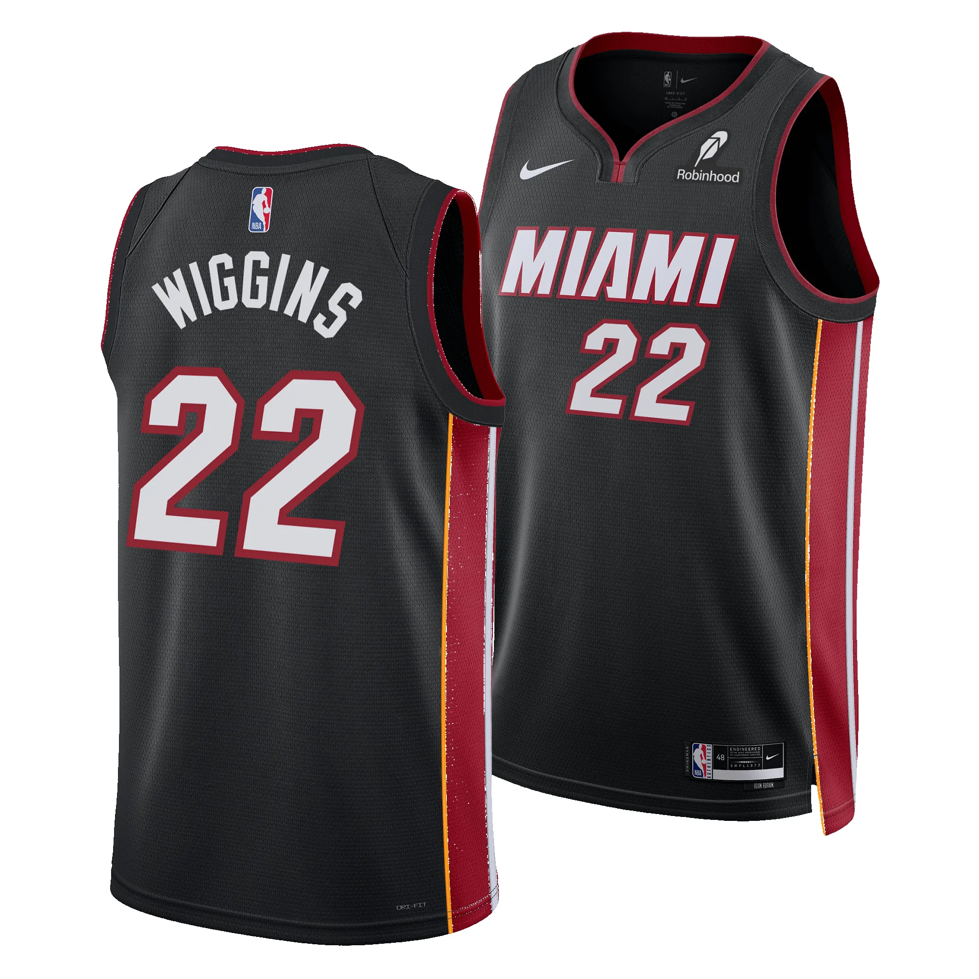 Andrew Wiggins Nike Miami HEAT Icon Black Swingman Jersey sold by Miami Heat Store product image thumbnail 3