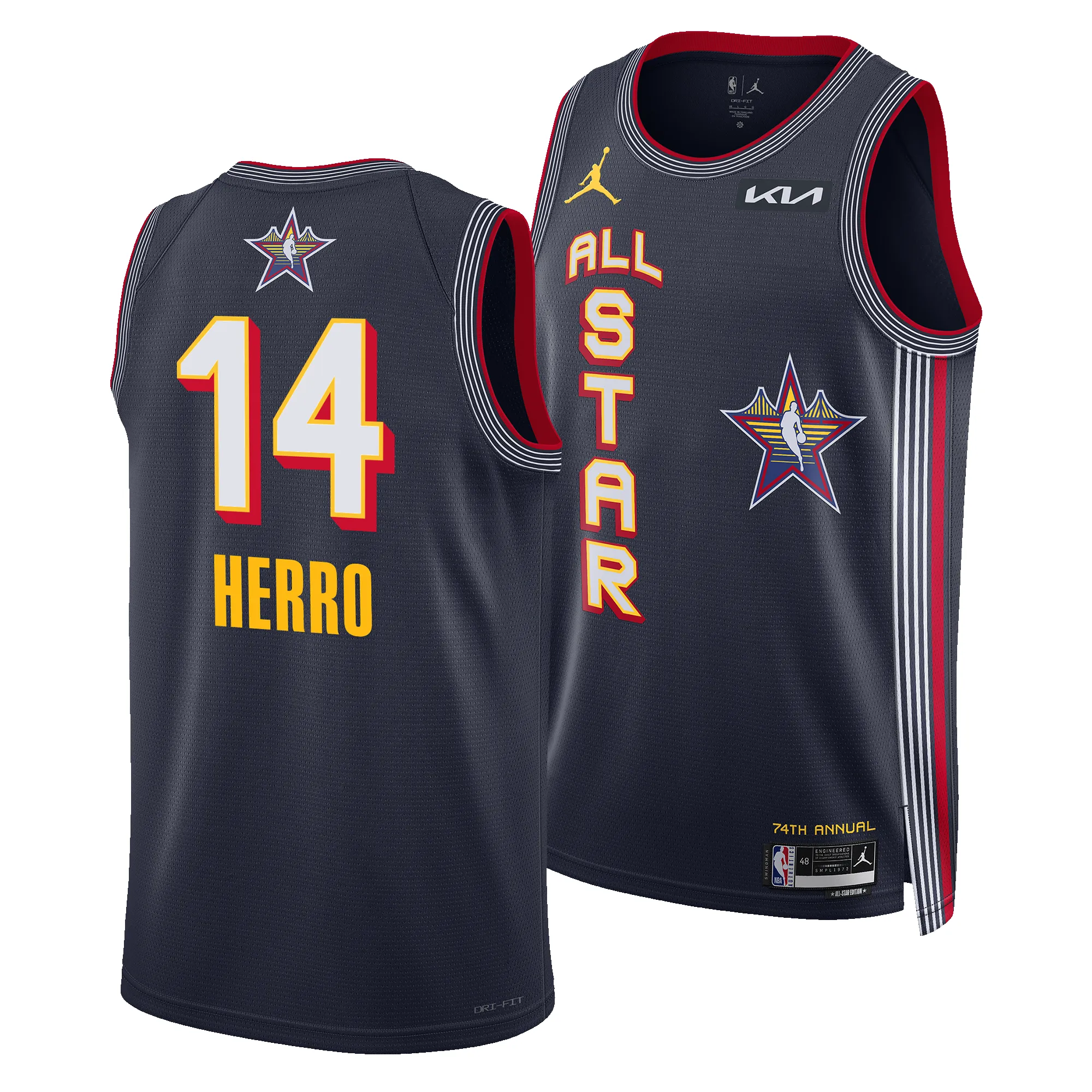 Tyler Herro Jordan Brand 2025 All-Star Youth Swingman Jersey sold by Miami Heat Store product image thumbnail 3
