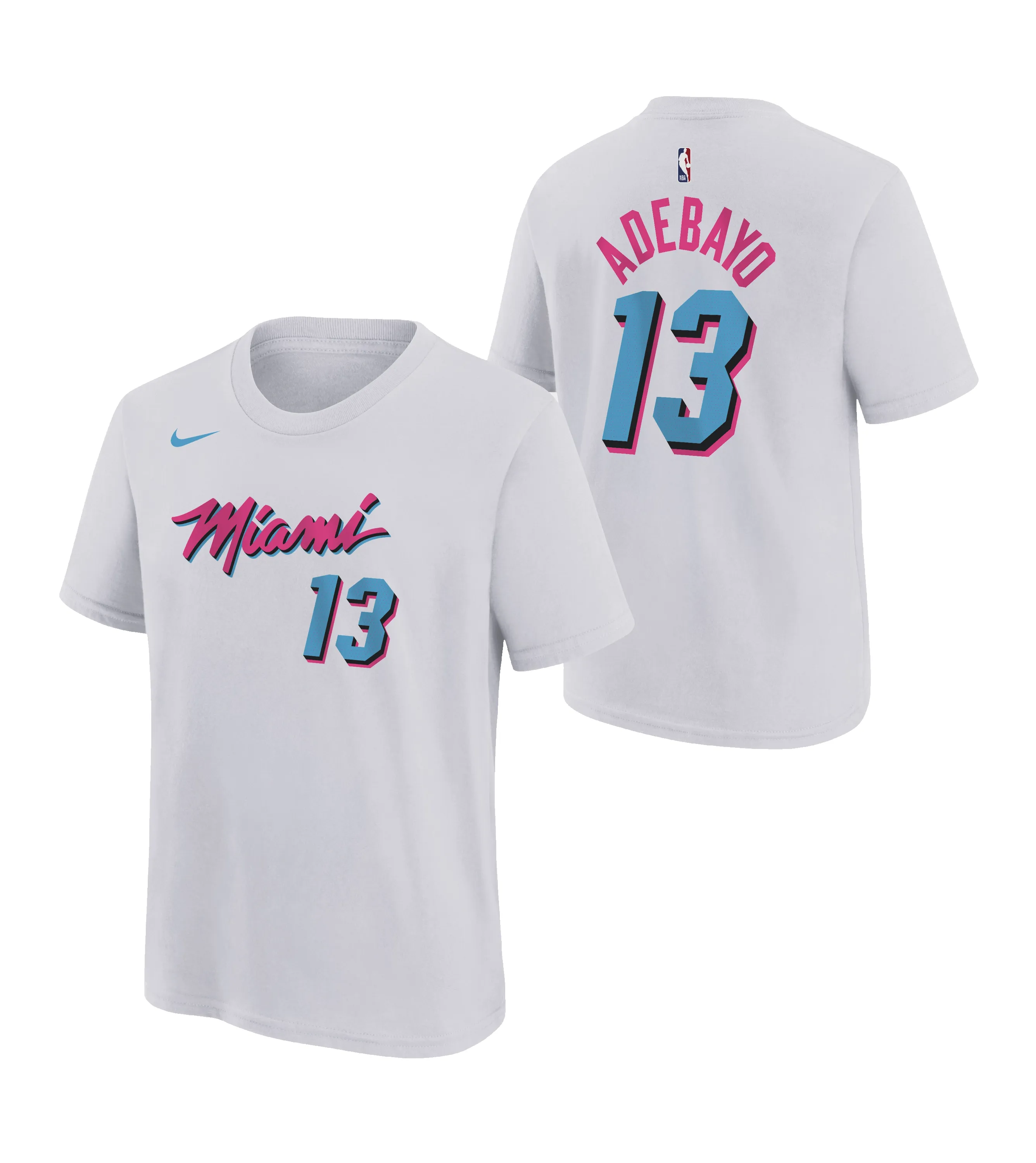 Bam Adebayo Nike Original Vice Name & Number Youth Tee sold by Miami Heat Store product image thumbnail 3