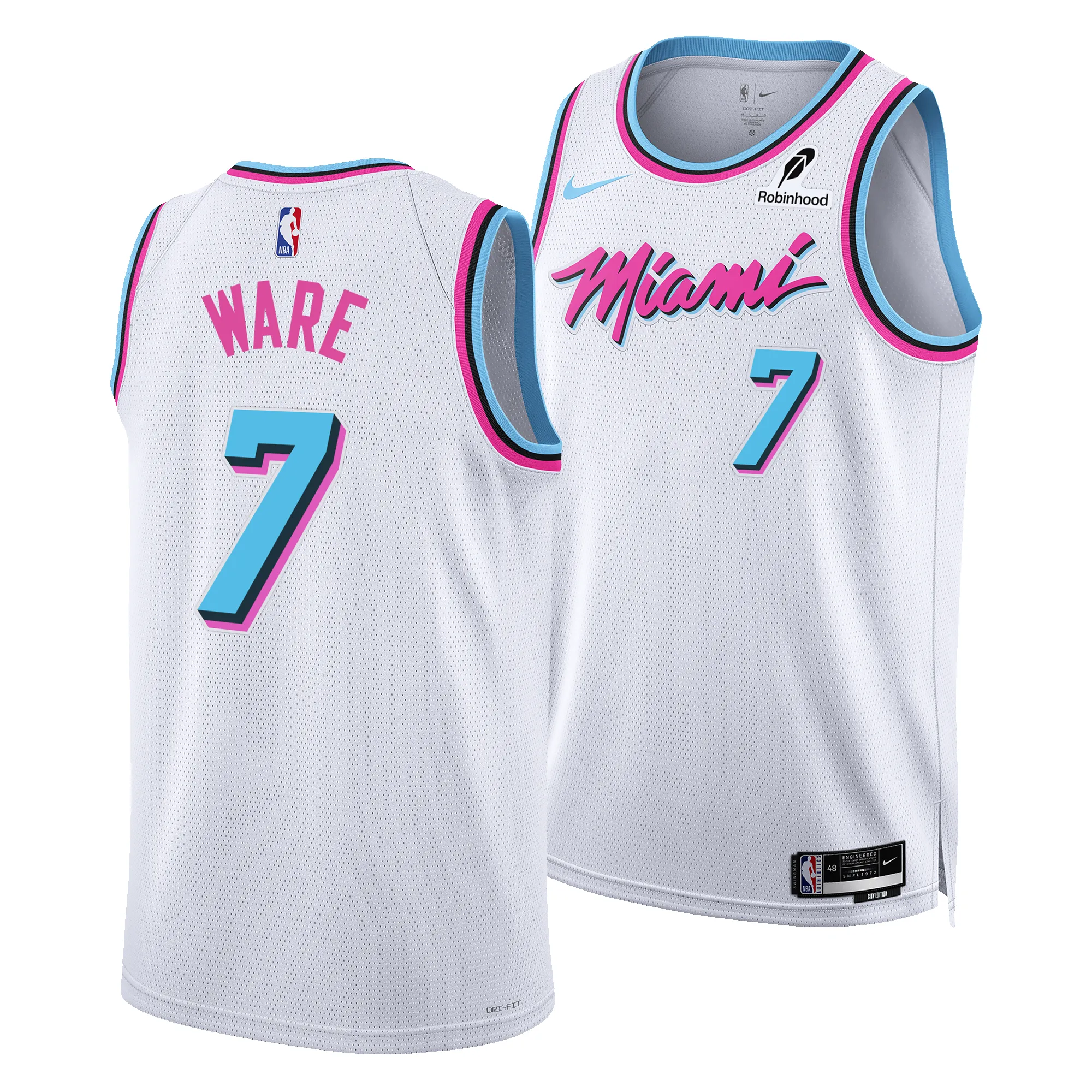 Kel'el Ware Nike Original Vice Youth Swingman Jersey sold by Miami Heat Store product image thumbnail 3