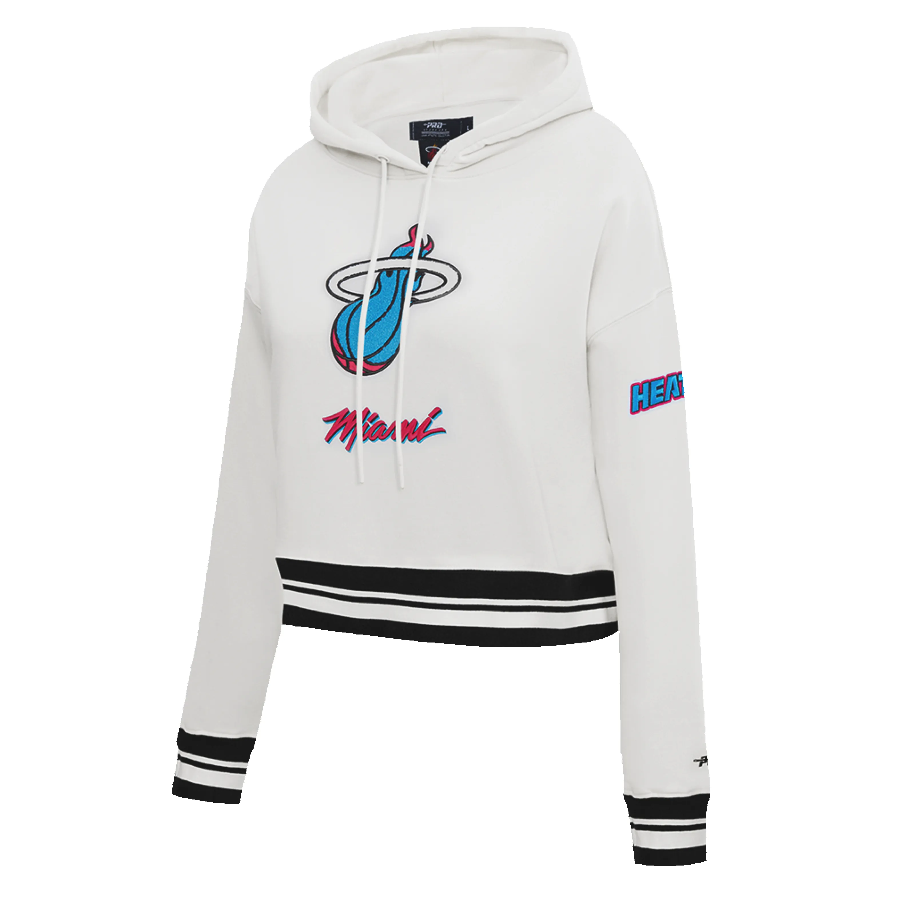 Pro Standard Miami HEAT Original Vice Girls Cropped Hoodie sold by Miami Heat Store product image thumbnail 4