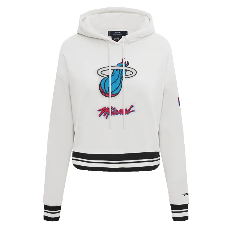 Pro Standard Miami HEAT Original Vice Girls Cropped Hoodie sold by Miami Heat Store