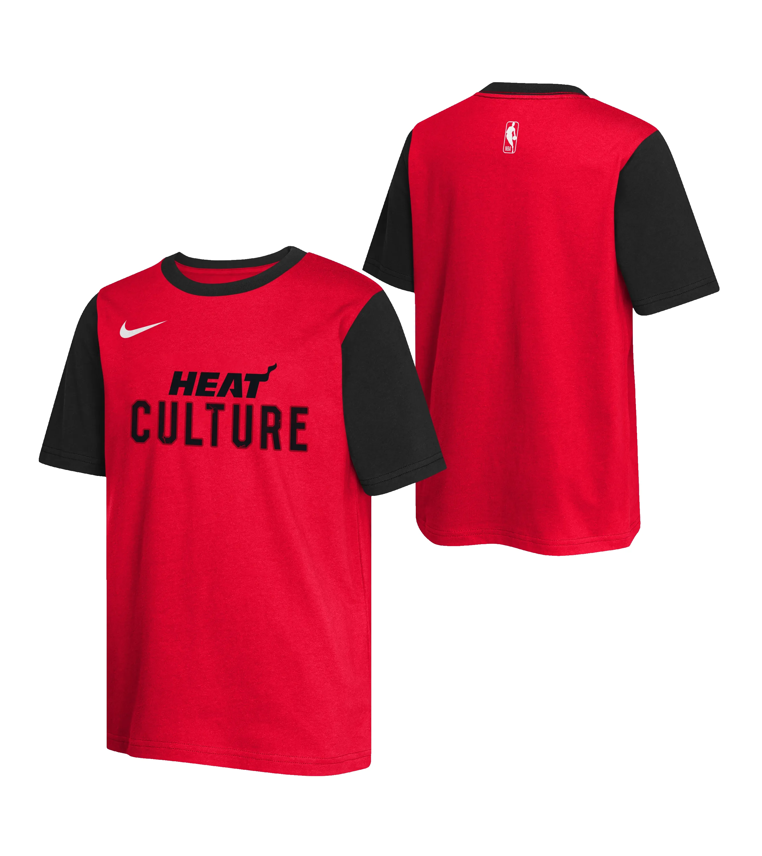 Nike HEAT Culture: Blood Red Youth Colorblock Tee sold by Miami Heat Store product image thumbnail 3